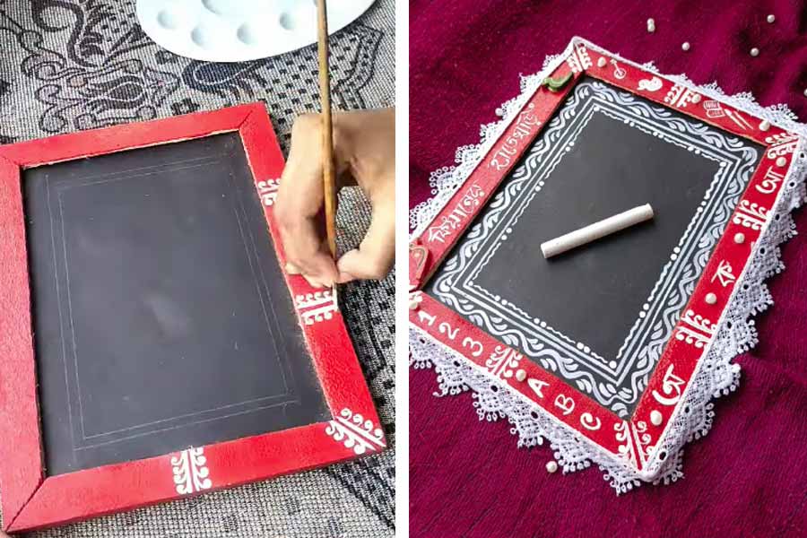 লেস আর নকশার মিলমিশেও সেজে উঠতে পারে স্লেট।