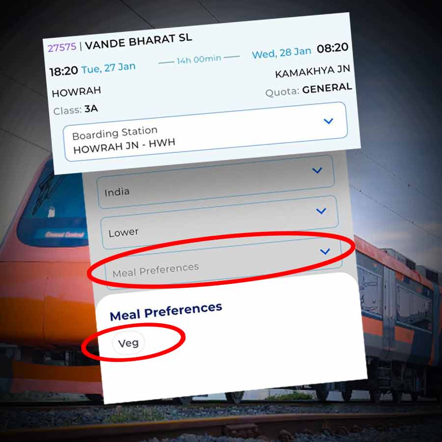 রেলের ওয়েবসাইটে বন্দে ভারত স্লিপার এক্সপ্রেসের খাবারে কেবলই নিরামিষ।