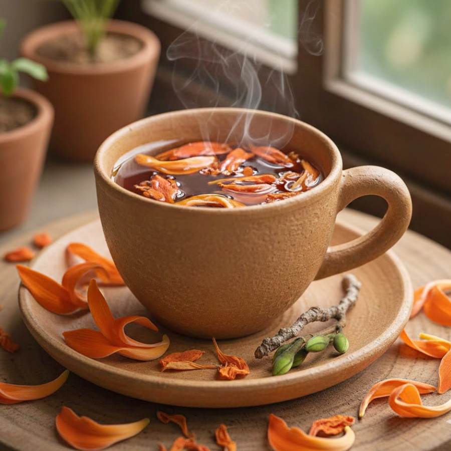 Do you know Palash flower of Saraswati Puja can be used for infusing healthy tea dgtl