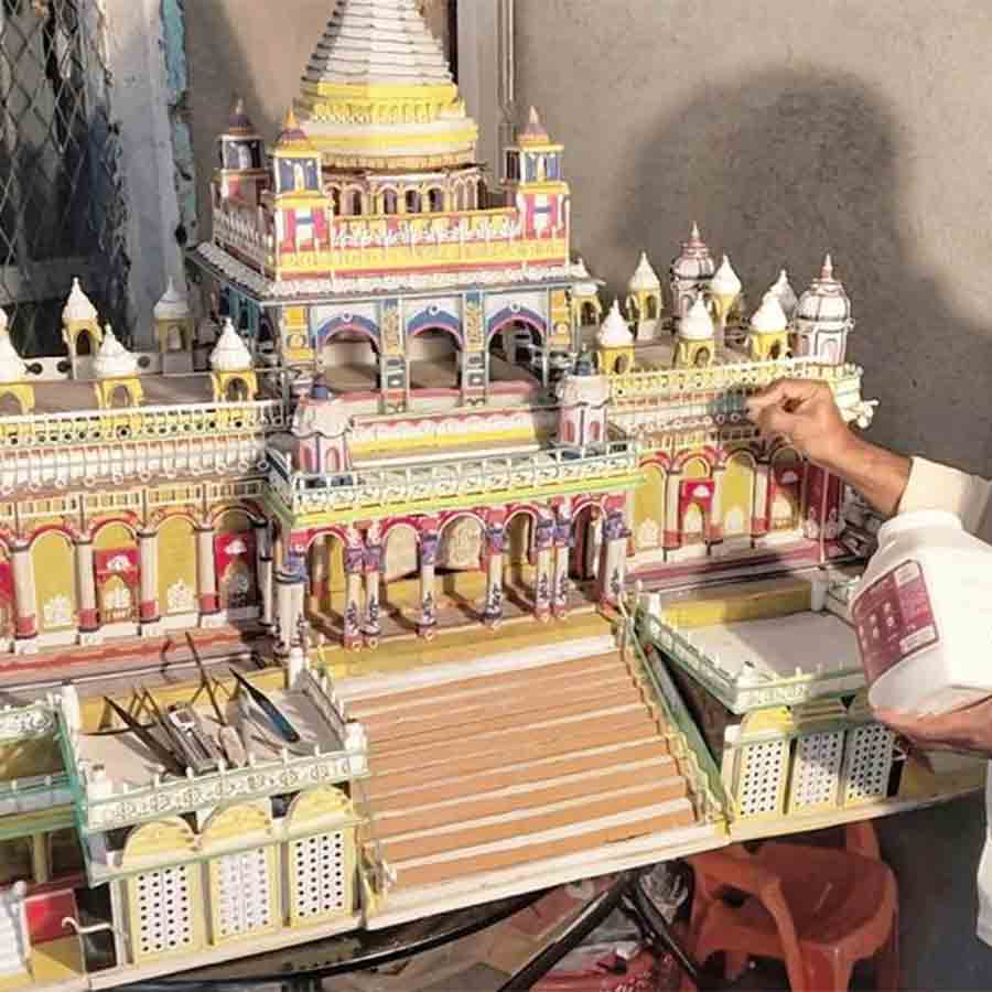 ডেলে তৈরি হচ্ছে রাজস্থানের মহল। কালনায়।