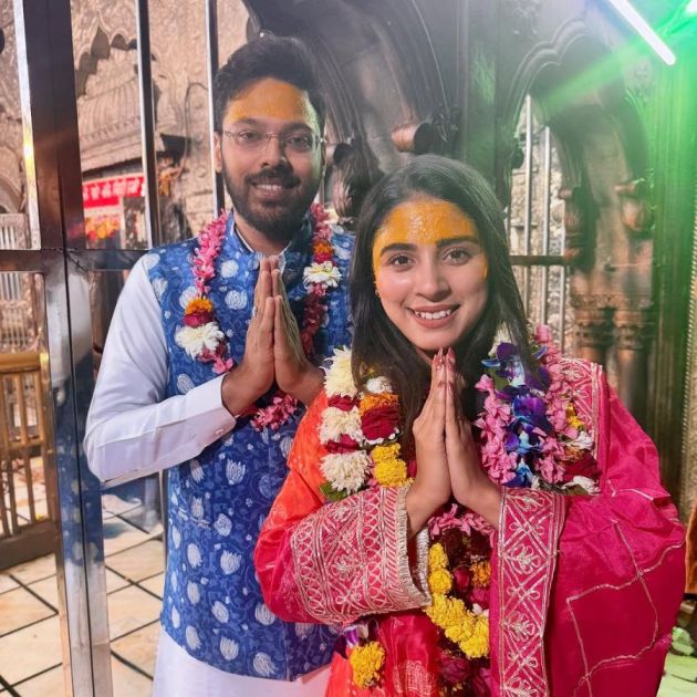 বিগ্নেশের সঙ্গে অদ্রিজা। 