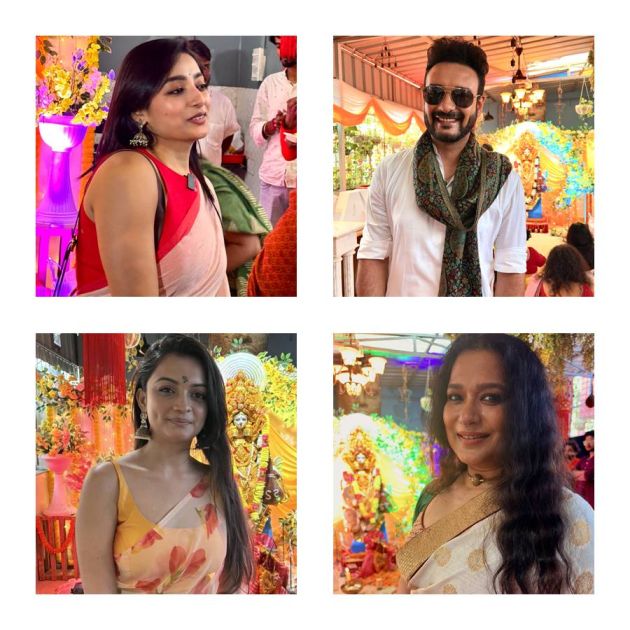 অশোক ধানুকার প্রযোজনা সংস্থার অফিসে ইশা সাহা, সাহেব ভট্টাচার্য, তিতিক্ষা দাস, অনন্যা চট্টোপাধ্যায়, 