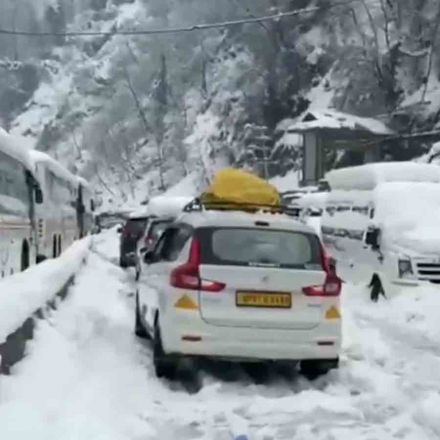 ভারী তুষারপাত মানালিতে। ছবি: সংগৃহীত।