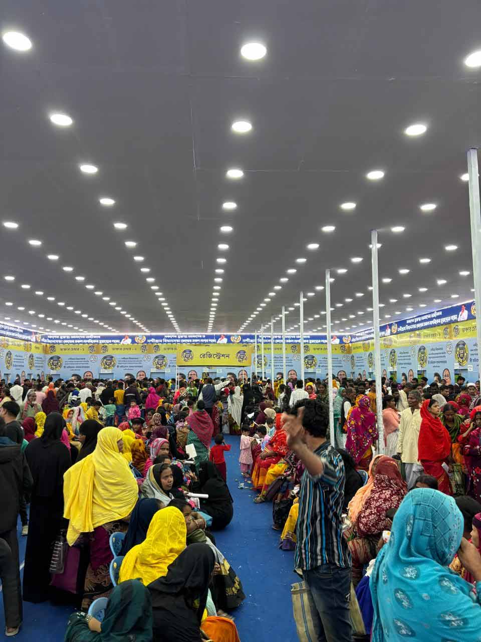 রবিবার নন্দীগ্রামে সেবাশ্রয় শিবিরে মানুষের ভিড়।