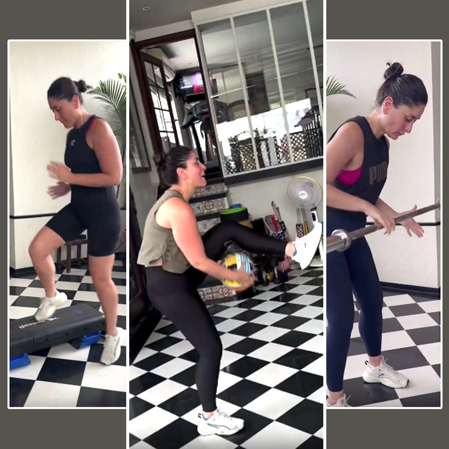 করিনার শরীরচর্চার ঝলক।