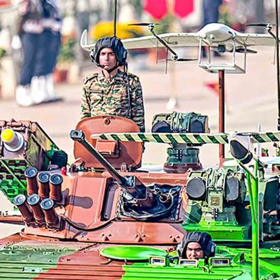 প্রজাতন্ত্র দিবসের কুচকাওয়াজে ‘নাগ’ ক্ষেপণাস্ত্র ব্যবস্থা।