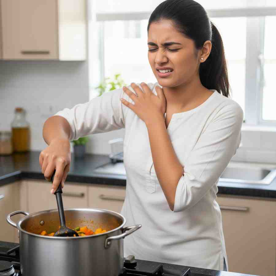 Easy and simple exercises to relieve hand and shoulder pain in women