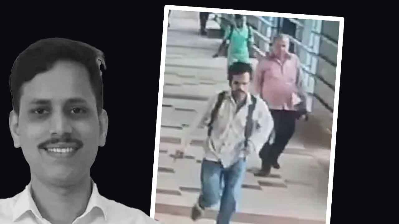 (বাঁ দিকে) মুম্বইয়ে লোকাল ট্রেনে খুন হওয়া অধ্যাপক অলোক সিংহ। সিসিটিভি ফুটেজে ধরা পড়া অভিযুক্তের ছবি (ডান দিকে)।