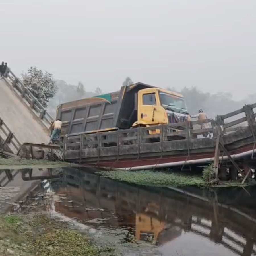 Bridge collapses in Shitalkuchi, Cooch Behar
