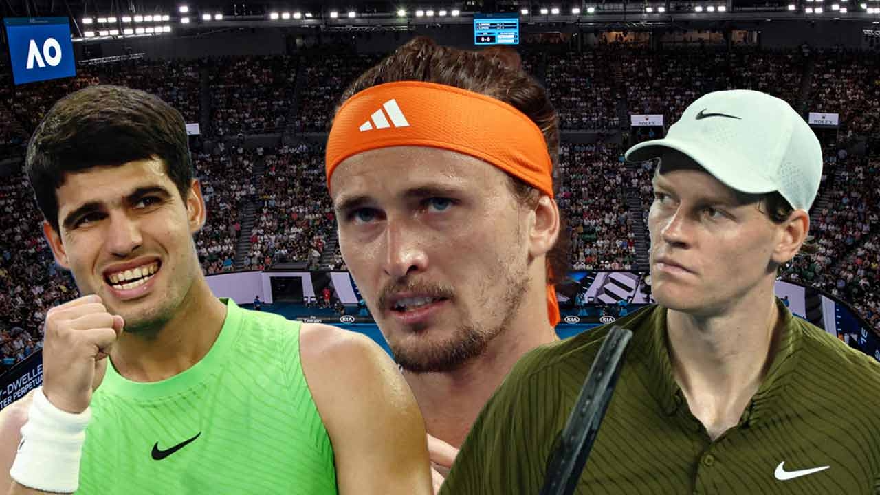 Carlos Alcaraz, Alexander Zverev, Jannik Sinner