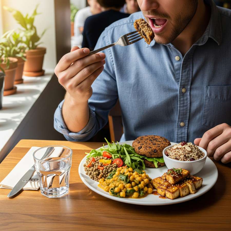 how much protein does an adult person need and how a vegeterian can have that protein dgtl