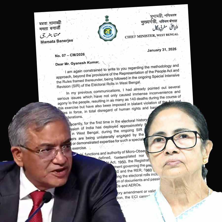 Alleging \\\'unlawful interference\\\' in the revision of the voter list, the CM Mamata Banerjee writes a letter to the Chief Election Commissioner Gyanesh Kumar