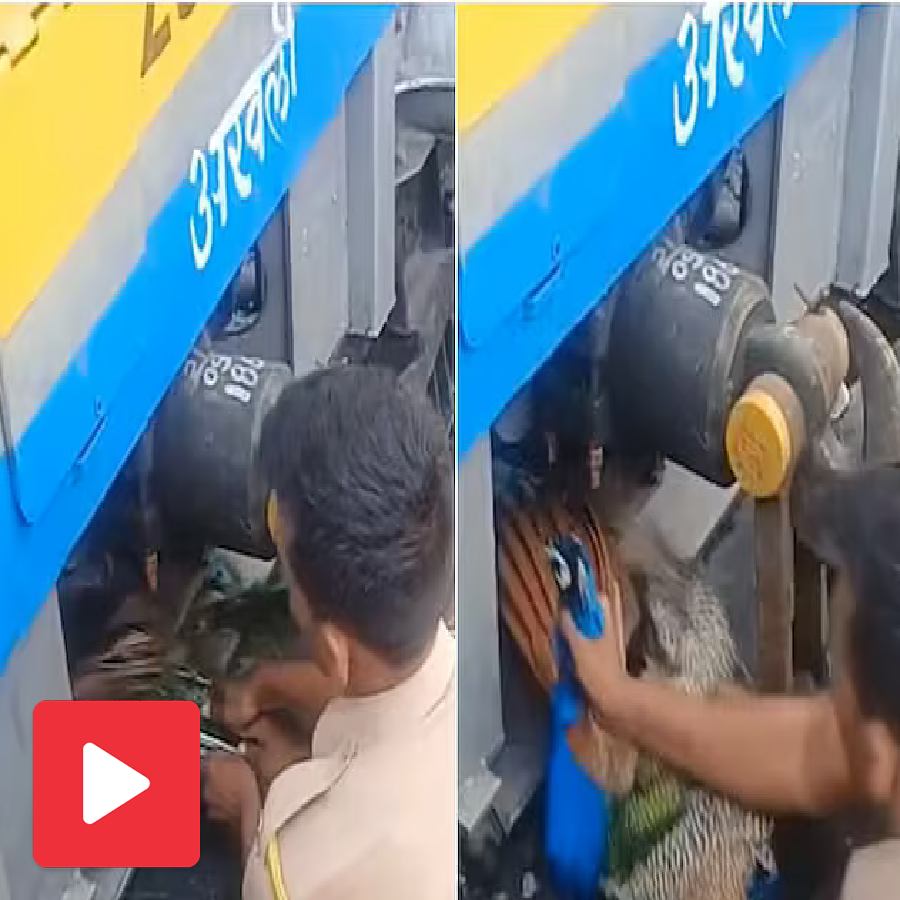 Video shows peacock Rescued from train engine at Shegaon rail station in Maharashtra, netizens praises rescue team