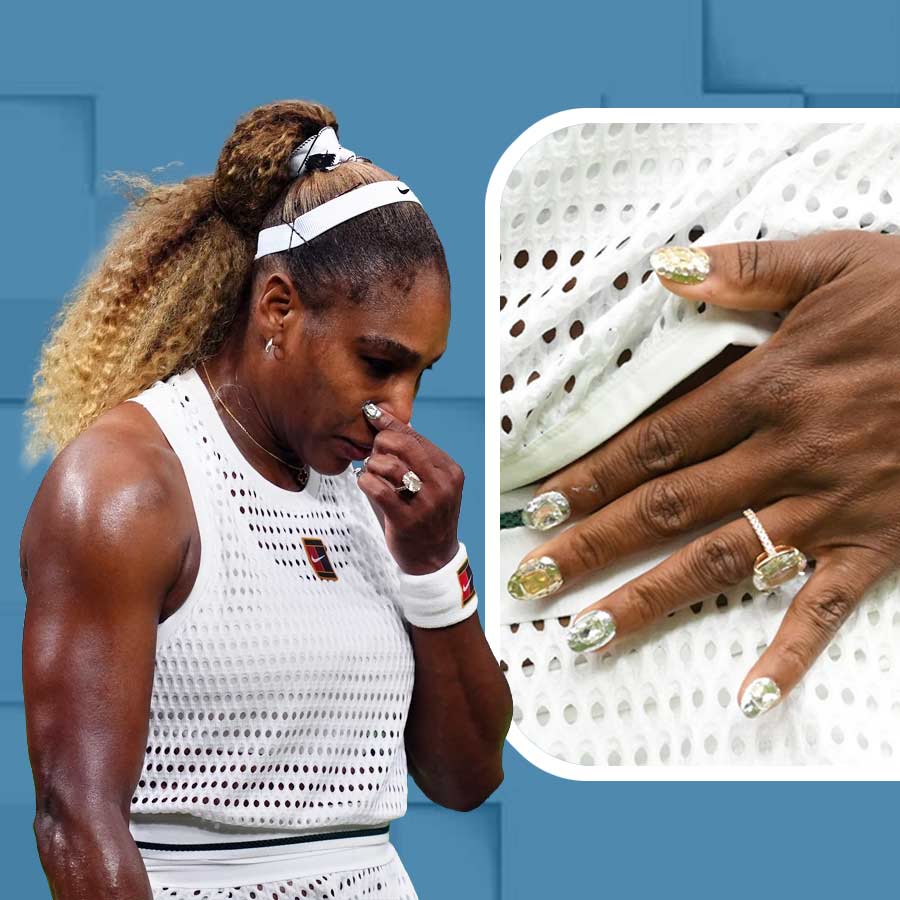 Tennis player Serena Williams' Engagement Ring and Diamond Manicure Go Viral at Wimbledon 2026 dgtl