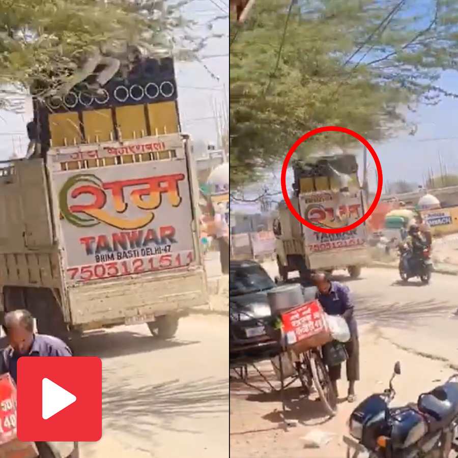Caught on camera: Youth falls off moving DJ vehicle after hitting roadside tree in Haridwar, video goes viral