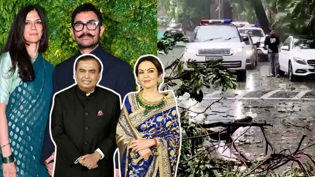 বৃষ্টি মাথায় করেই আমির-গৌরীর বিয়েতে হাজির অম্বানী পরিবার।