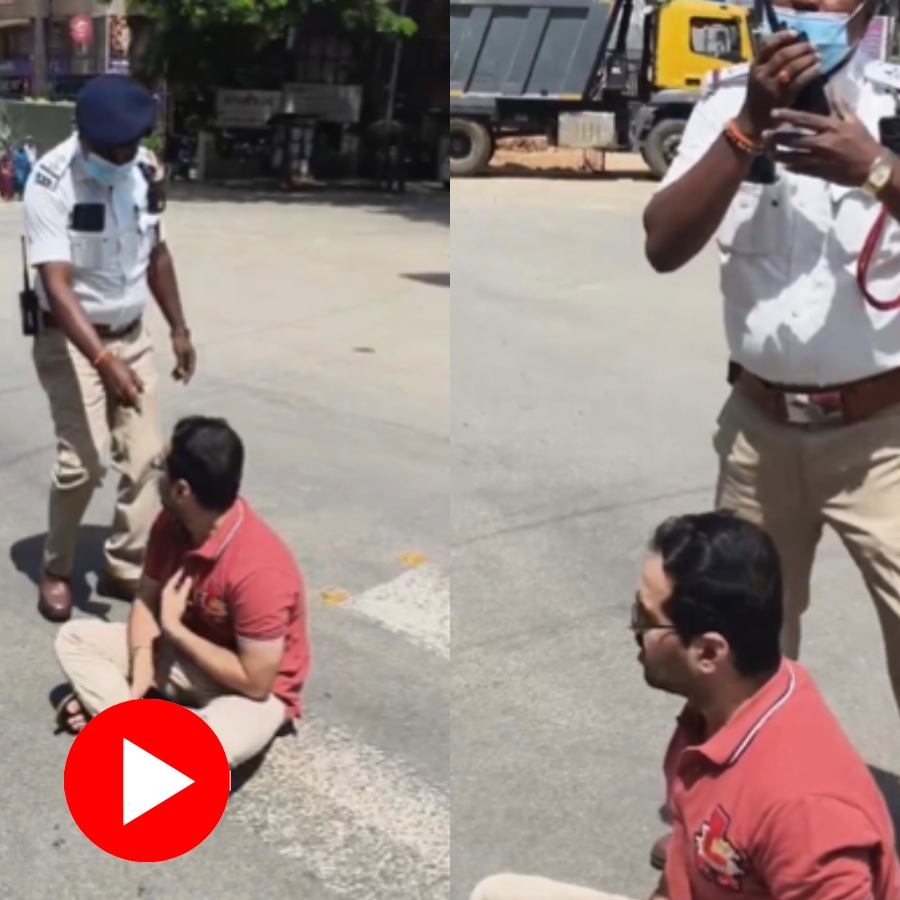 Video shows Man Blocks Governor\'s Convoy in Bengaluru