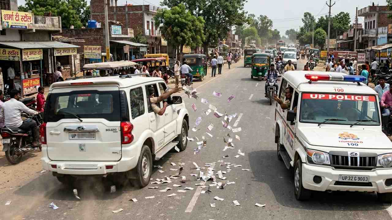 Police chased smugglers in Uttar Pradesh, they does a move inspired from web seies Farzi