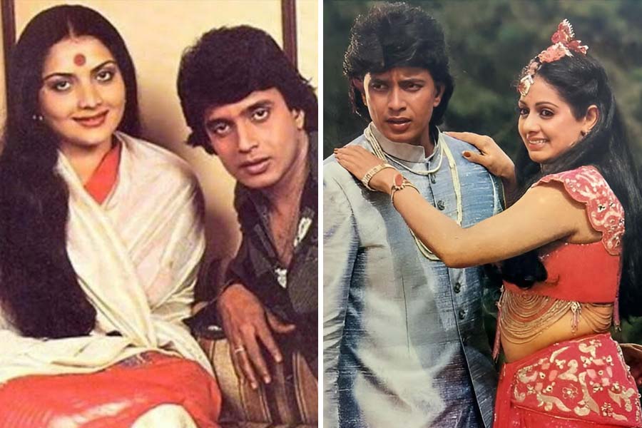 মিঠুন চক্রবর্তী-যোগিতা বালি-শ্রীদেবী: ৮০-র দশকে বলিউডের সবচেয়ে চাঞ্চল্যকর গুঞ্জন ছিল এটি। মিঠুন চক্রবর্তী তখন যোগিতার সঙ্গে বিবাহিত থাকা সত্ত্বেও ‘জাগ উঠা ইনসান’  ছবির শুটিং সেট থেকে শ্রীদেবীর প্রেমে পড়েন। গুঞ্জন রয়েছে যে, ১৯৮৫ সালে তাঁরা গোপনে বিয়েও করেছিলেন। শ্রীদেবী চেয়েছিলেন মিঠুন তাঁর প্রথম স্ত্রীকে ডিভোর্স দিক। কিন্তু যোগিতা বালি নাকি কোনও ভাবেই বিবাহবিচ্ছেদে রাজি হননি। প্রথম স্ত্রীর এই অনড় অবস্থানের কারণে মিঠুন ও শ্রীদেবীর সম্পর্ক ভেঙে যায়।