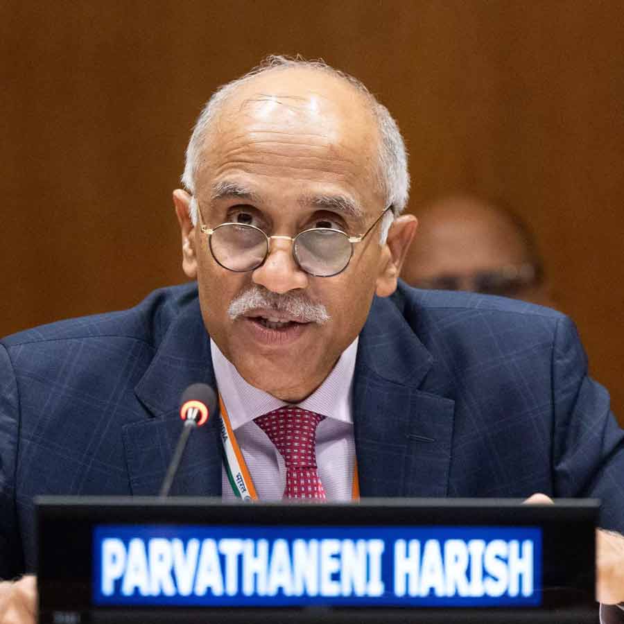 রাষ্ট্রপুঞ্জে ভারতের স্থায়ী প্রতিনিধি পি হরিশ।
