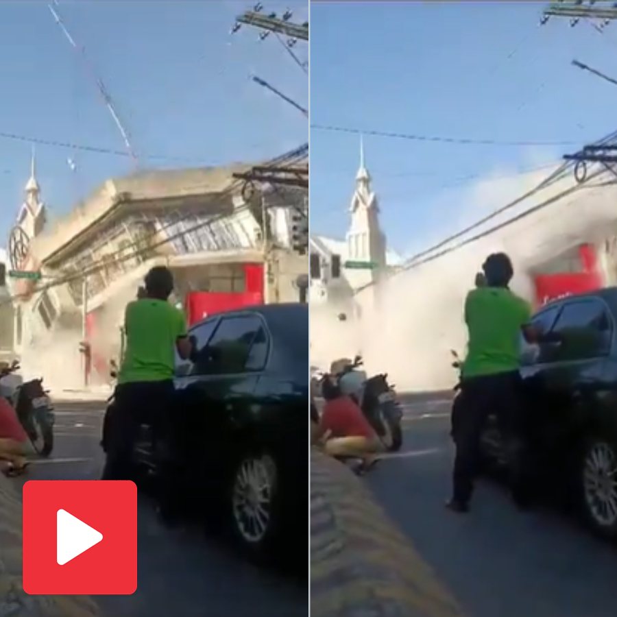 Video shows buildings collapsed like a house of cards in Philippines Earthquake