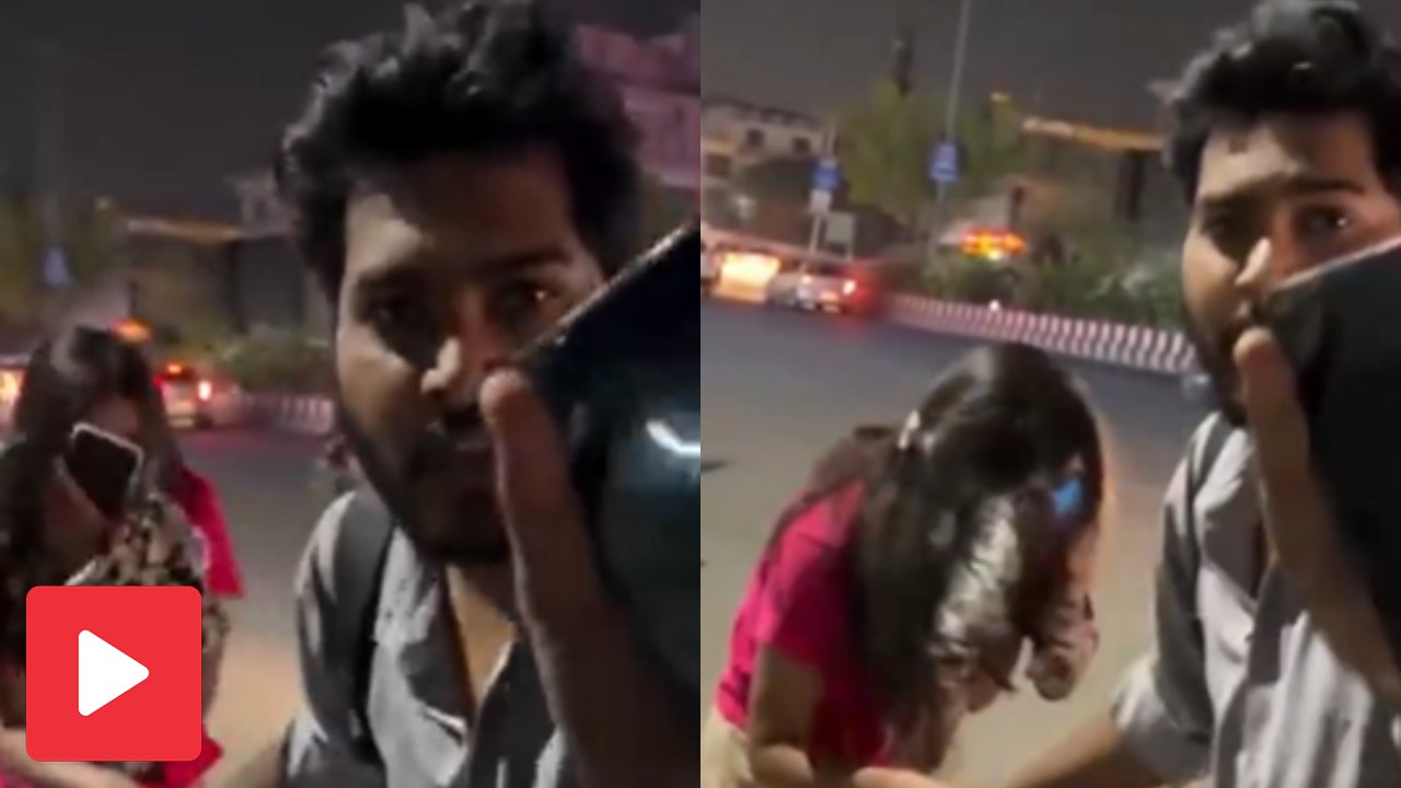 Video shows man catches woman who allegedly steals his phone under the pretext of asking for a lift in Jaipur