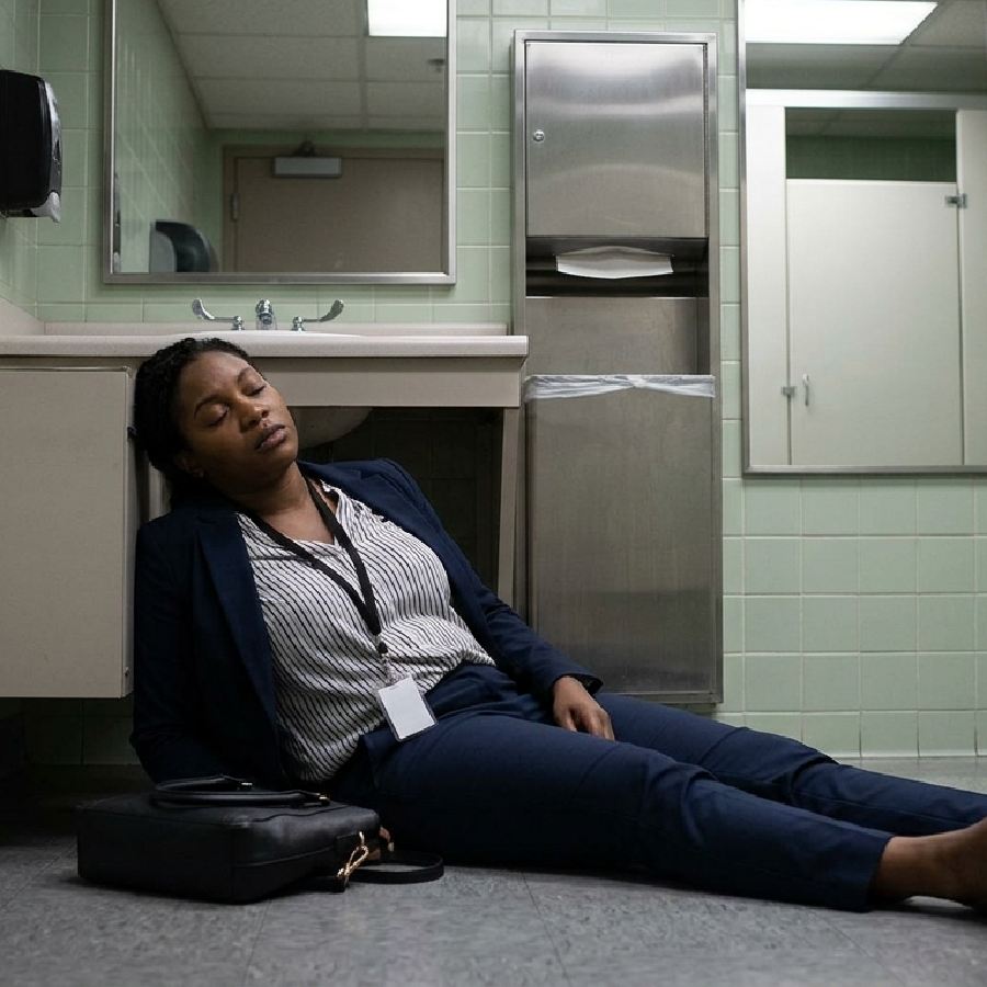 After bosses repeatedly denied sick leave Young woman dies in office washroom