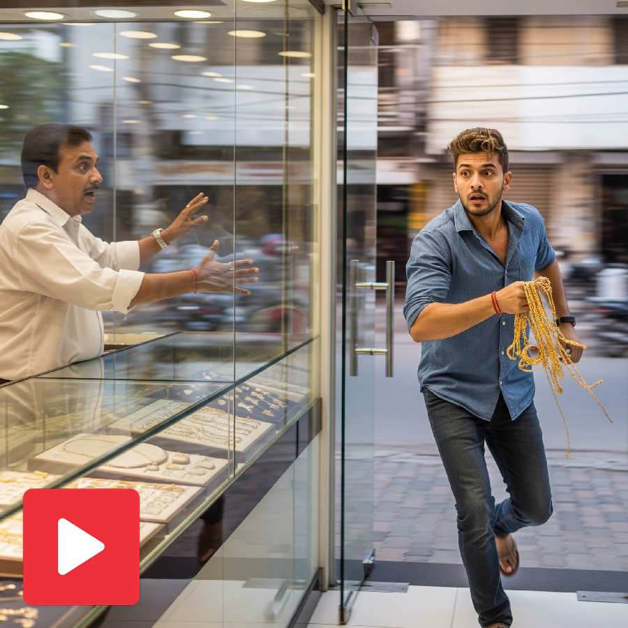 Video of young man stealing gold jewellery worth seven lakhs from a jewellery shop in Ludhiana goes viral dgtl