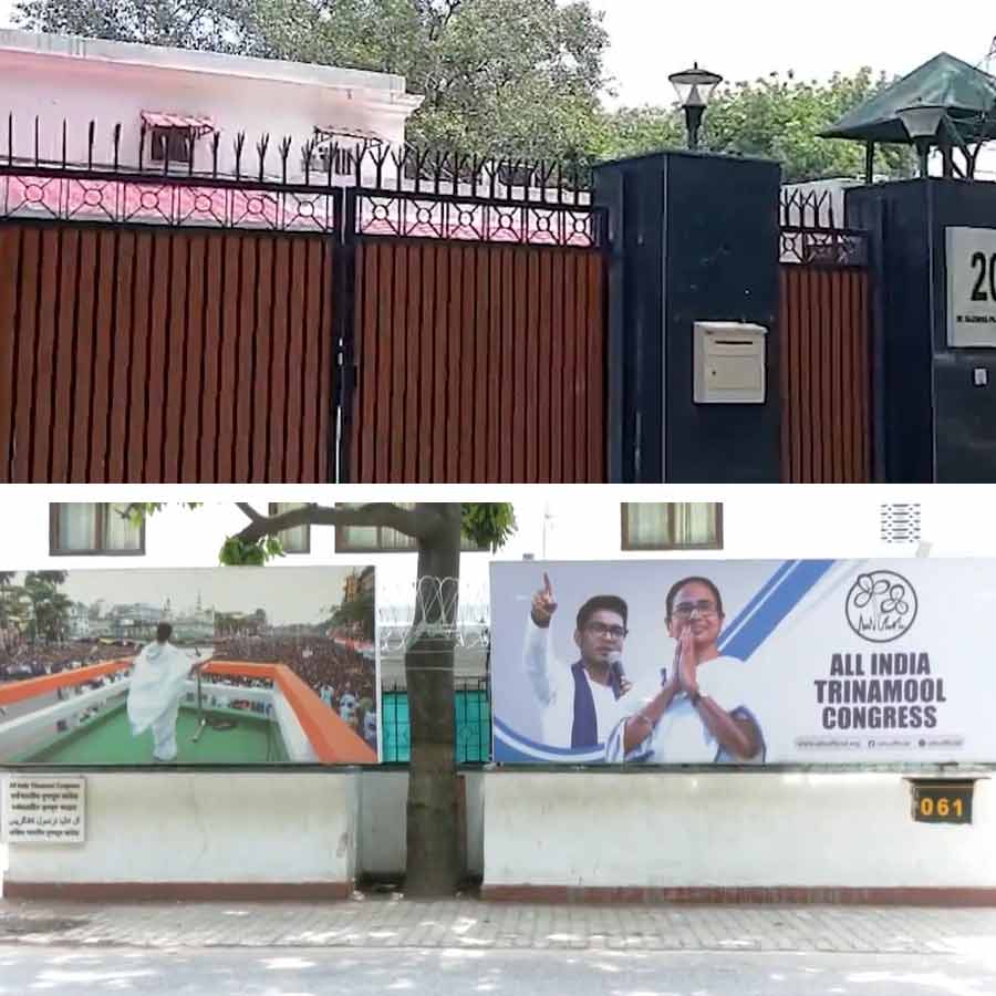 In Delhi, the TMC party office was shifted from Partha Bhowmick\'s bungalow to Nadimul Haque\'s bungalow
