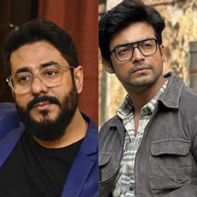 (বাঁ দিকে) রাজ চক্রবর্তী এবং রণজয় বিষ্ণু (ডান দিকে)।