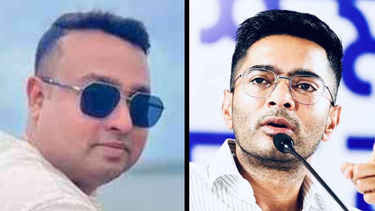 (বাঁ দিকে) সুমিত রায় এবং অভিষেক বন্দ্যোপাধ্যায় (ডান দিকে)।