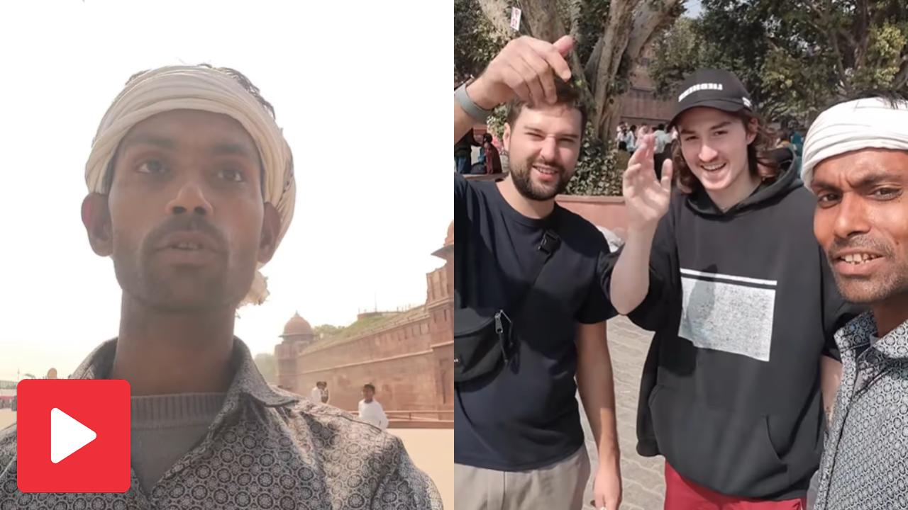 Video shows rickshaw puller from Delhi speaking foreign language fluently