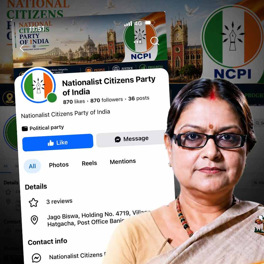 এনসিপিআই দলের দুই সদস্য। (বাঁ দিকে) মুখ্যমন্ত্রী শুভেন্দু অধিকারীর সঙ্গে উত্তীয় কুন্ডু। তাঁর স্ত্রী শিউলি কুন্ডু (ডান দিকে)।