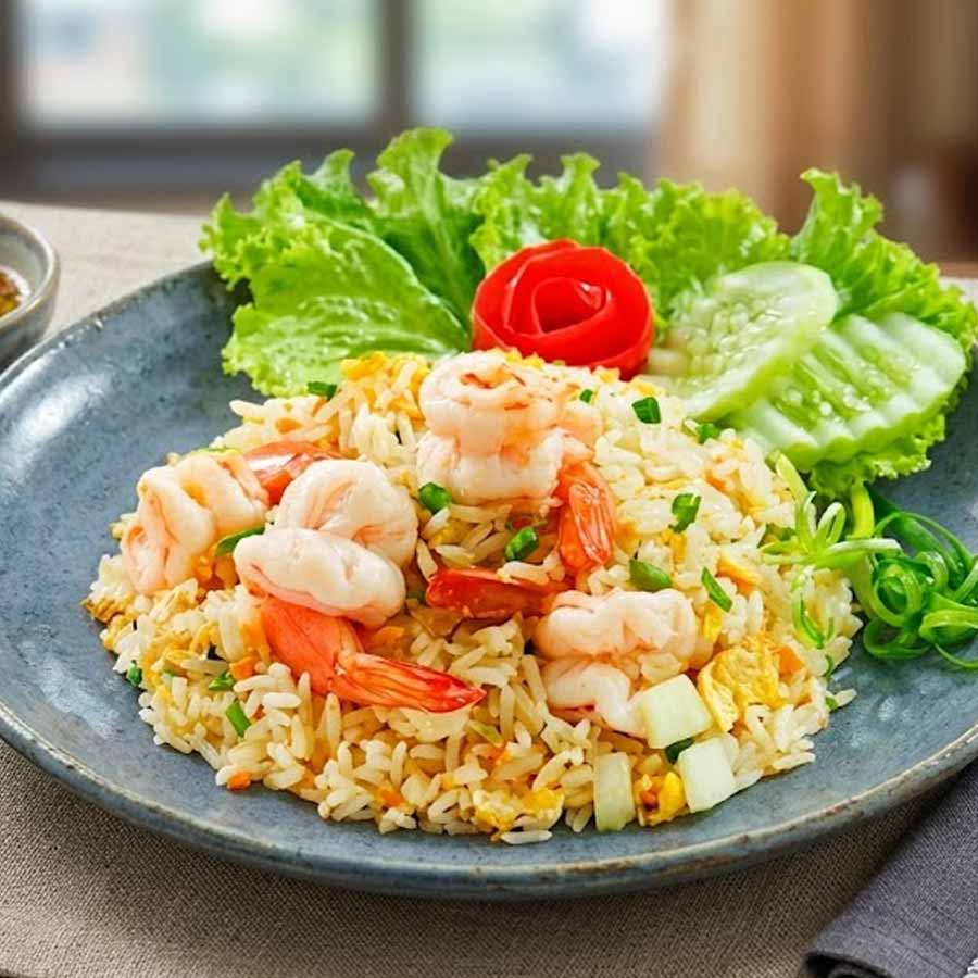 চিংড়ির সুগন্ধি পোলাও।