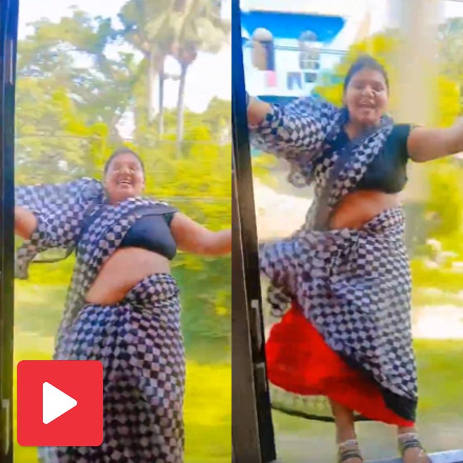 Video shows woman does bizarre thing to shoot reel in a running train