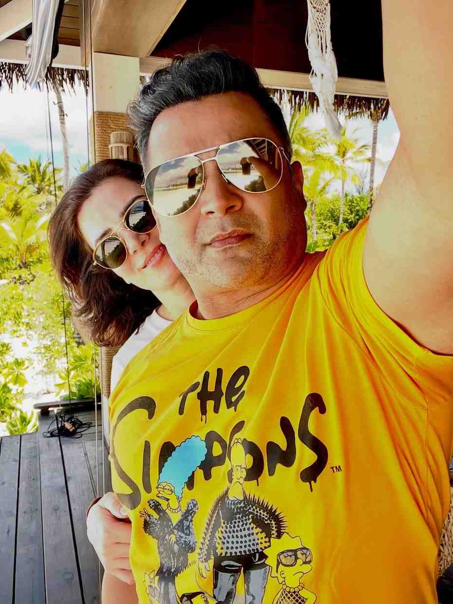 Urvashi Sharma with her husband Sachin Joshi