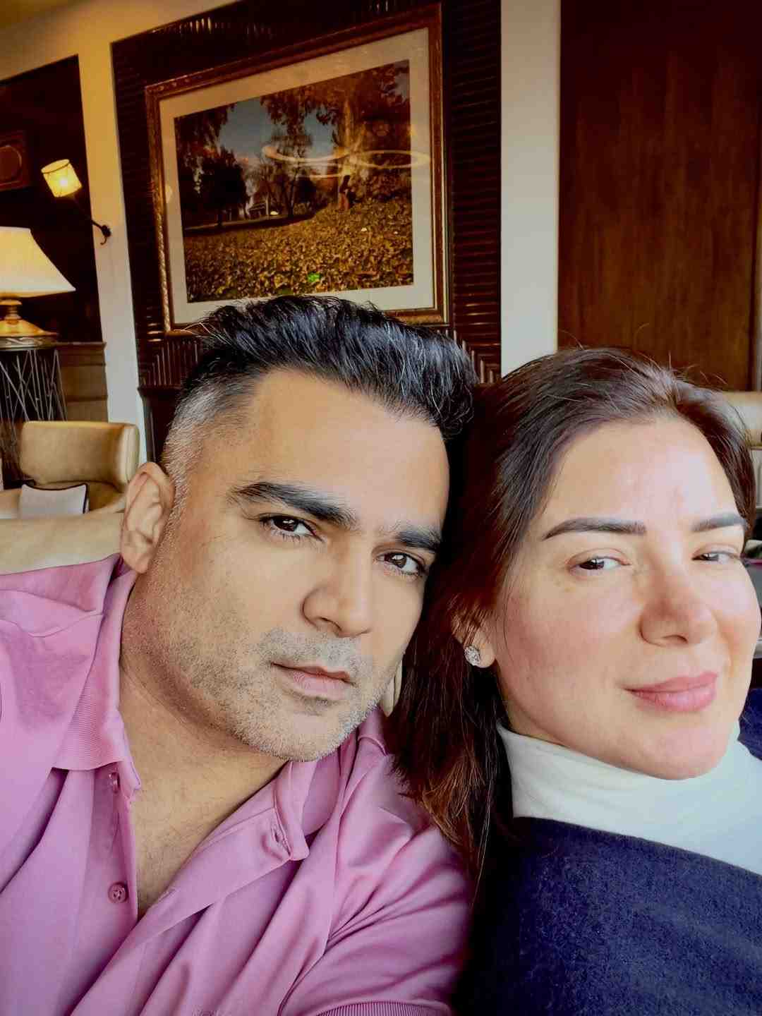 Urvashi Sharma with her husband Sachin Joshi