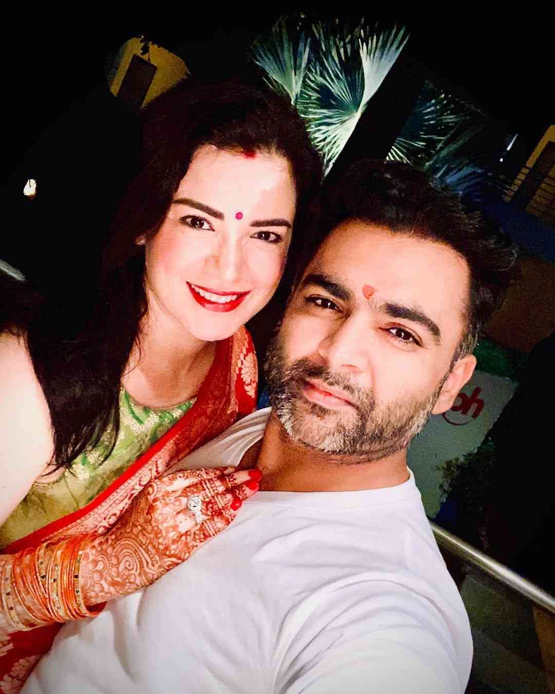 Urvashi Sharma with her husband Sachin Joshi