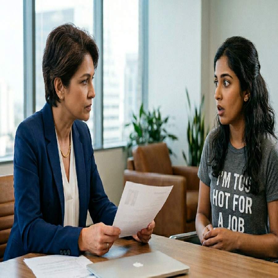 Executive says she rejected a candidate in interview over message written on her T-Shirt