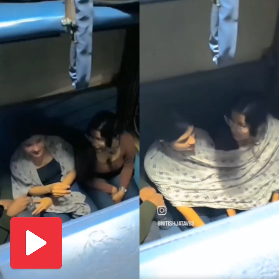 Video claims women covers themselves after they are being filmed in train, Internet reacts