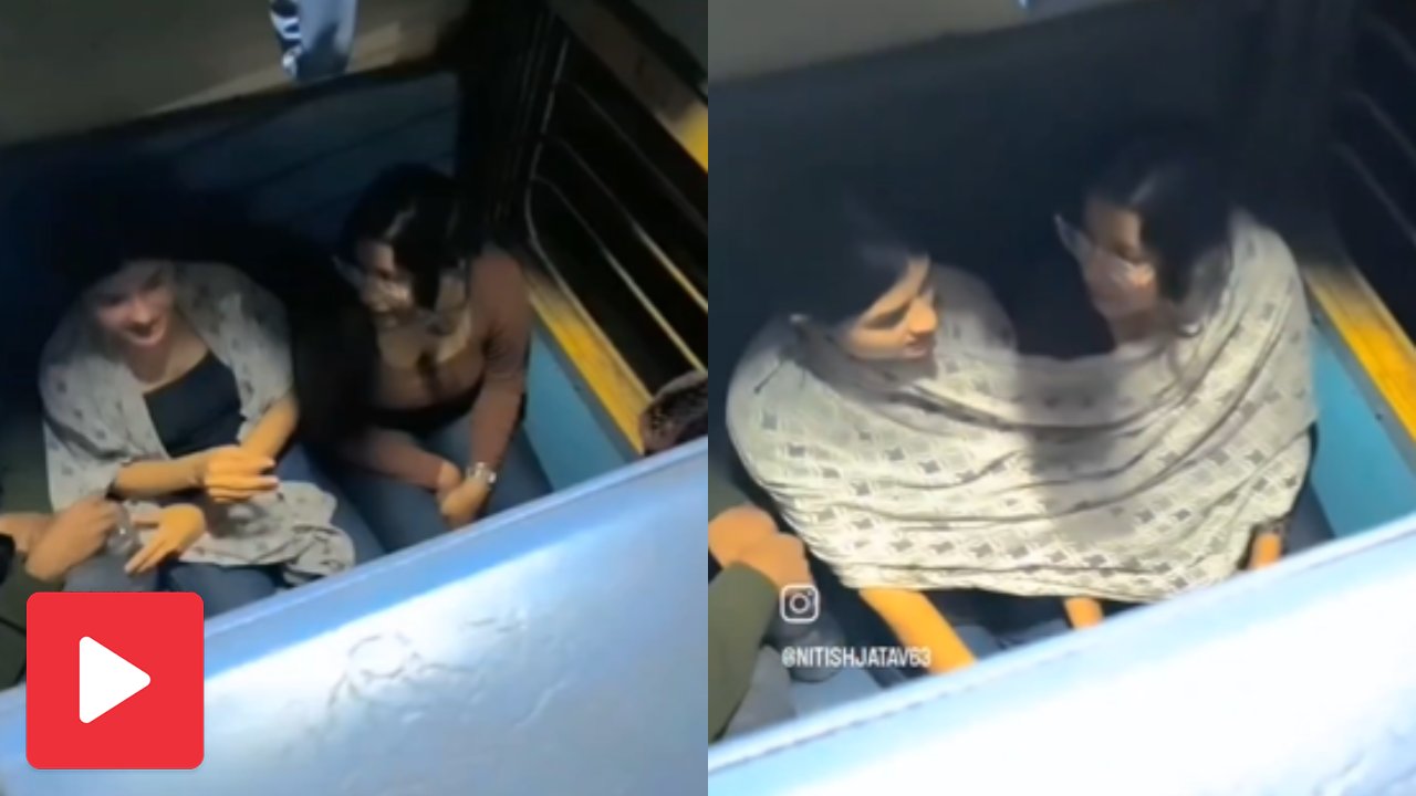 Video claims women covers themselves after they are being filmed in train, Internet reacts