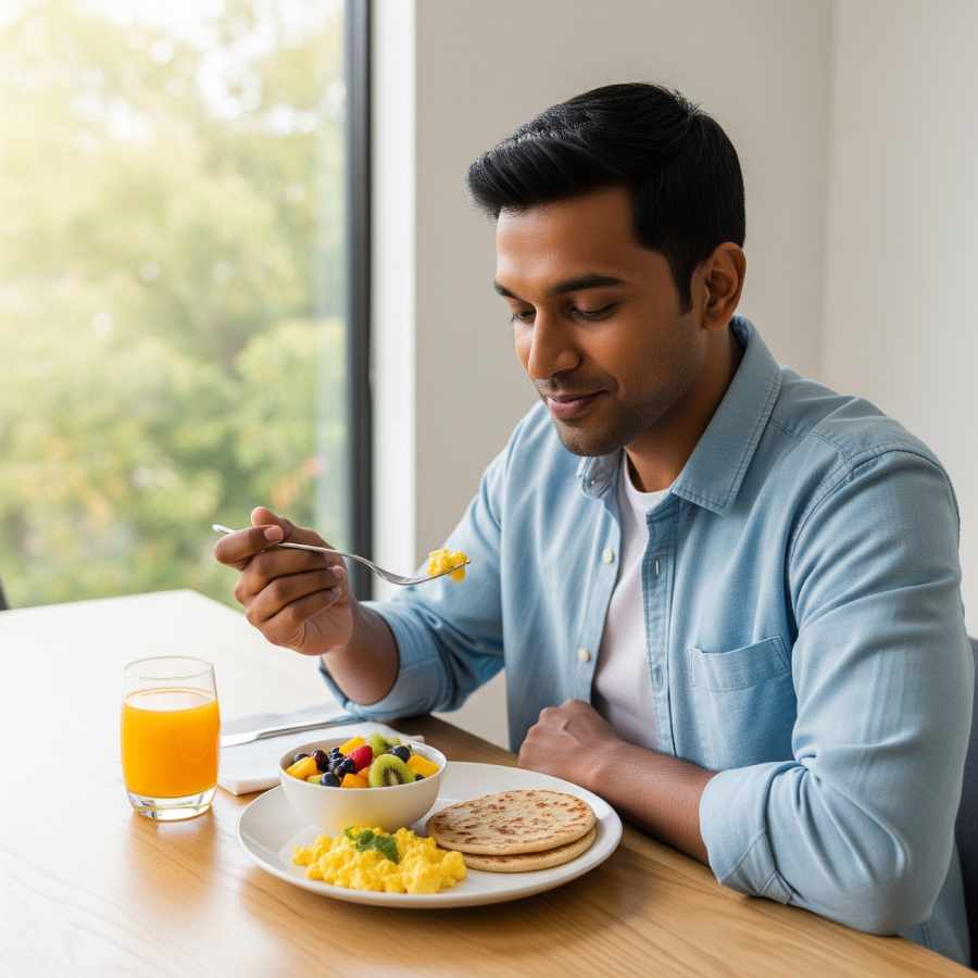 সকালে প্রোটিন বেশি খাবেন, না কি ফাইবার?