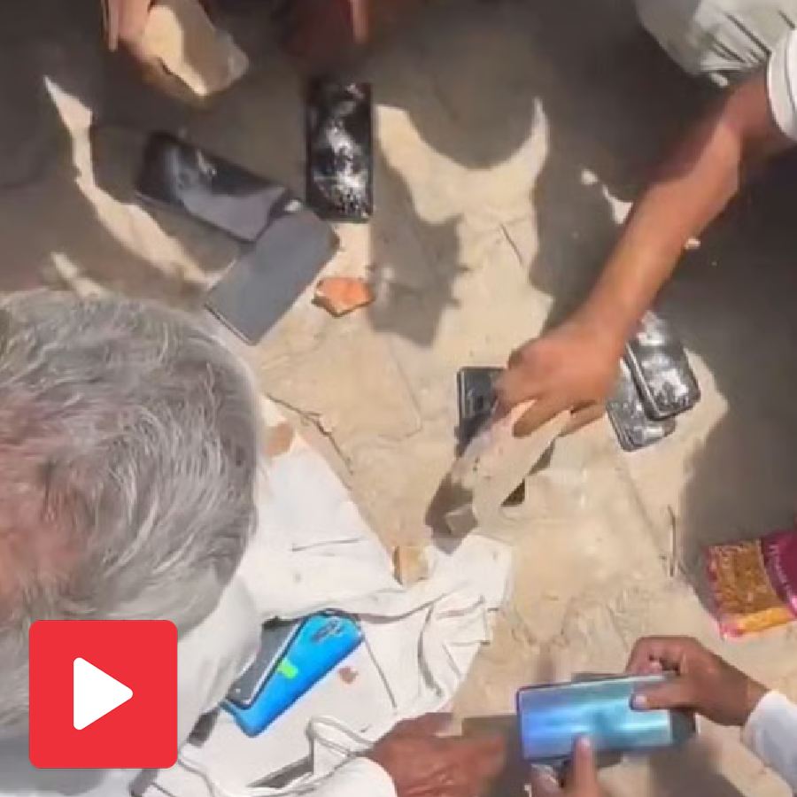 Video claims people in a village smashing their smartphone to avoid addiction
