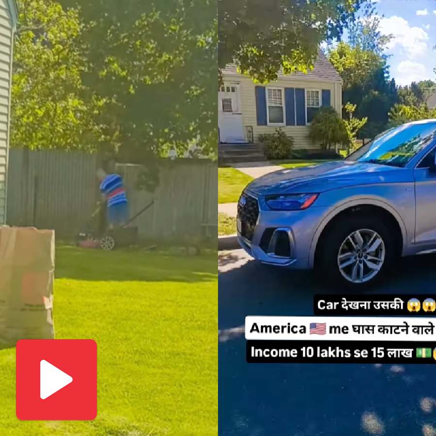 Video claims a lawnmower come to work in luxury car in America, lead luxurious lifestyle
