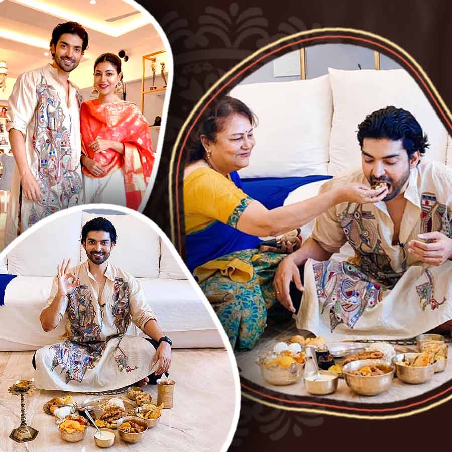 Debina Bonnerjee’s mother serves Bengali dishes to her son-in-law Gurmeet Chaudhary on Jamaishasthi