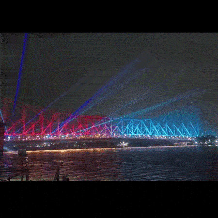 Howrah Bridge decked up in lights to mark West Bengal Day