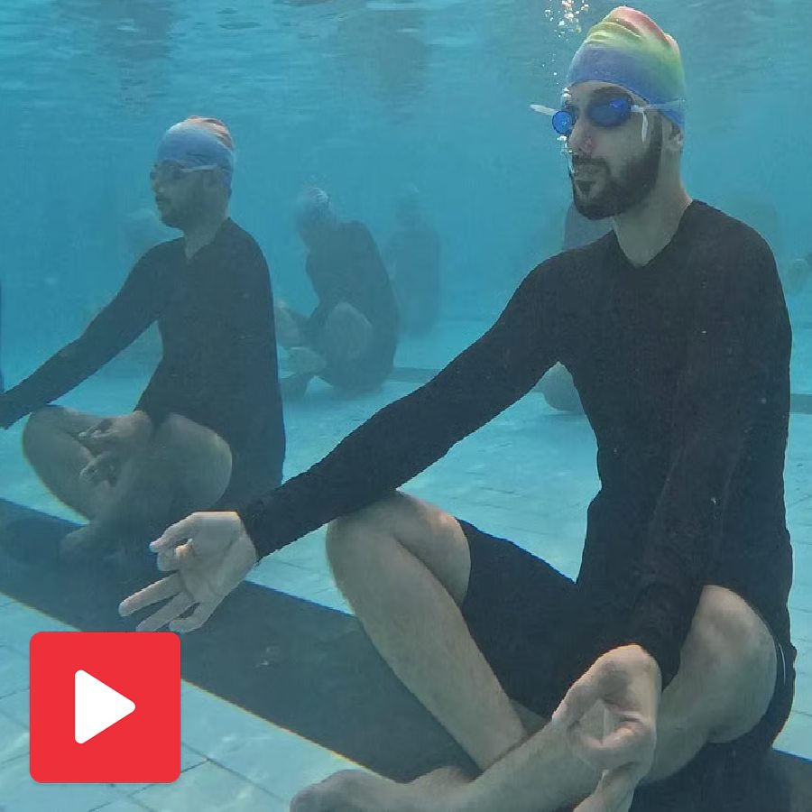 Video shows submariners from INS Satvahana perform Yoga underwater on International Yoga Day