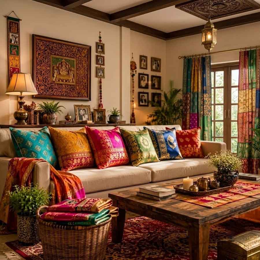 Turn your home into a creative and colourful abode with old sarees in 5 ways dgtl