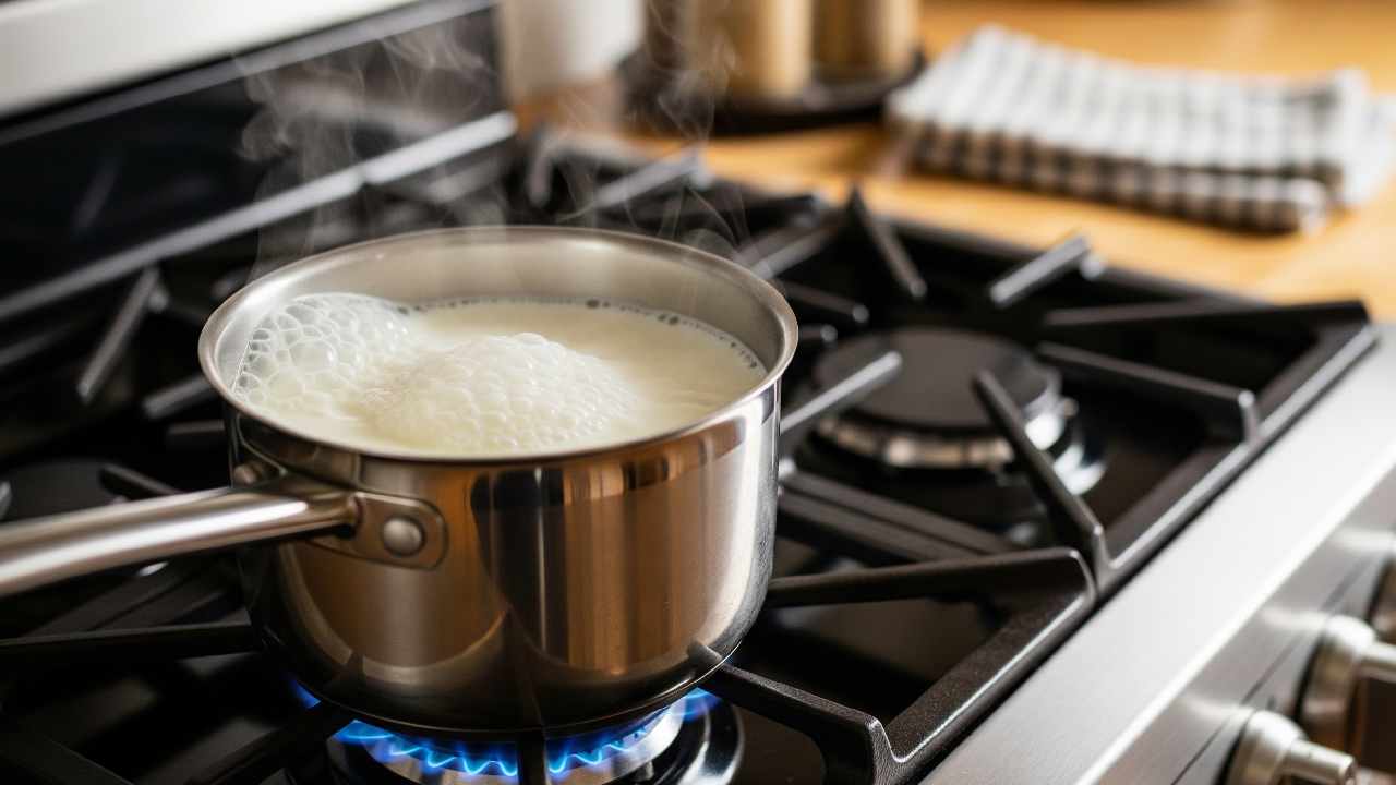 Milk curdling while boiling? Add this one ingredient to prevent it
