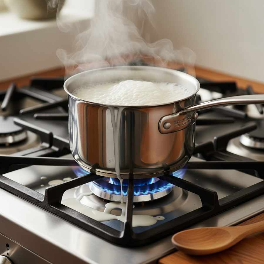 Milk curdling while boiling? Add this one ingredient to prevent it